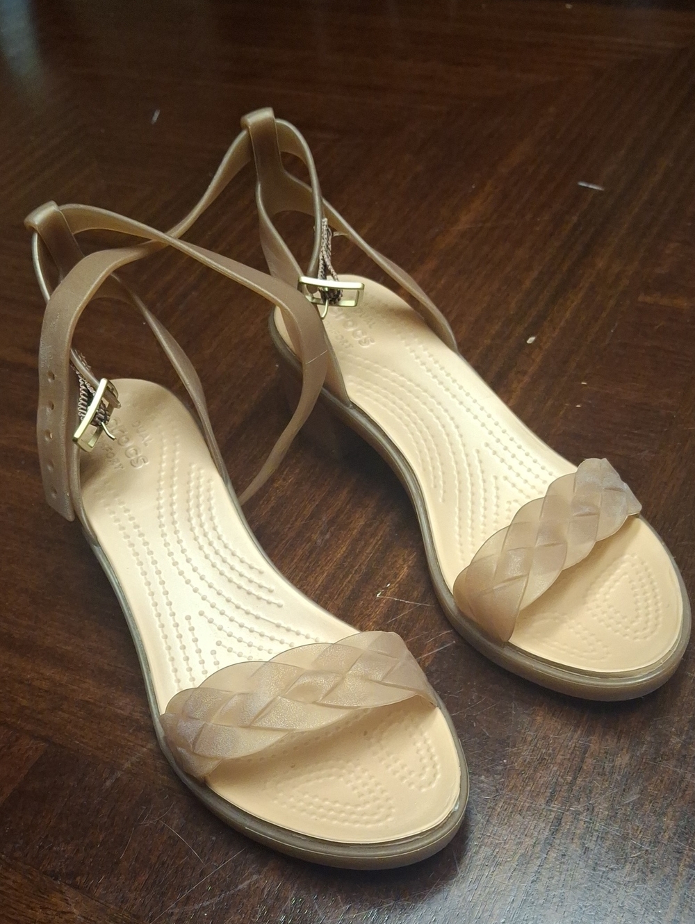 CROCS Women's Braided Strap Sandals - Beige